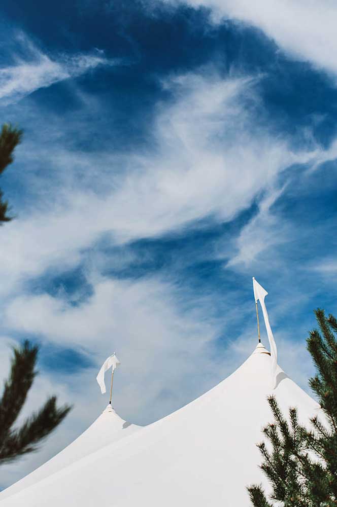Wedding Tent with Flags